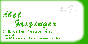 abel faszinger business card